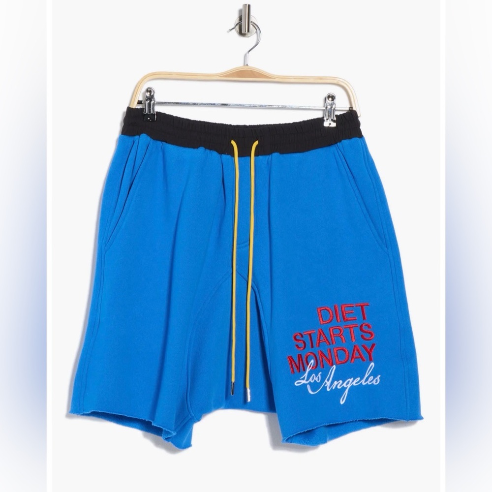 Diet Starts Monday DSMLA Ace Shorts Blue Red Heavyweight Shorts Small NWT